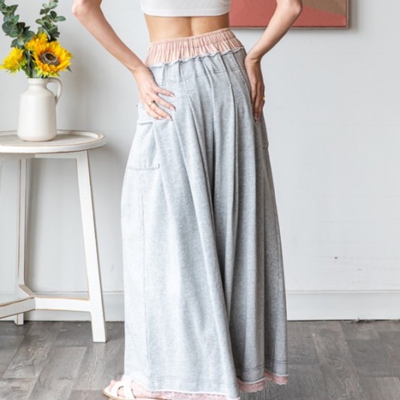 Oli & Hali Color Block High Waisted Pockets Wide leg Pants - Picture 4 of 8
